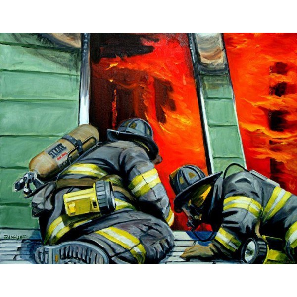 5d Fireman Firefighter Diamond Painting Kit - Premium-1