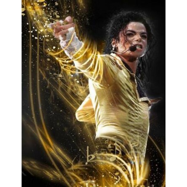 Michael Jackson Gold Diamond Painting Kit - DIY