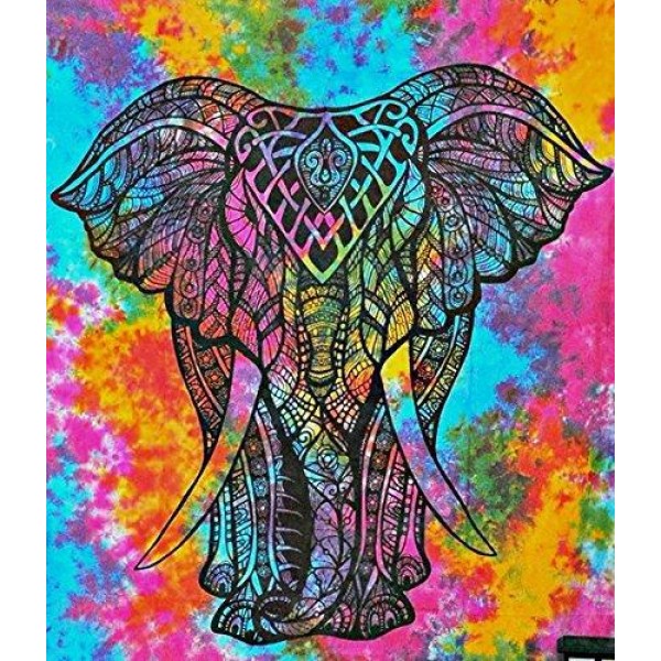 Elephant Abstract Colors Diamond Painting Kit - DIY