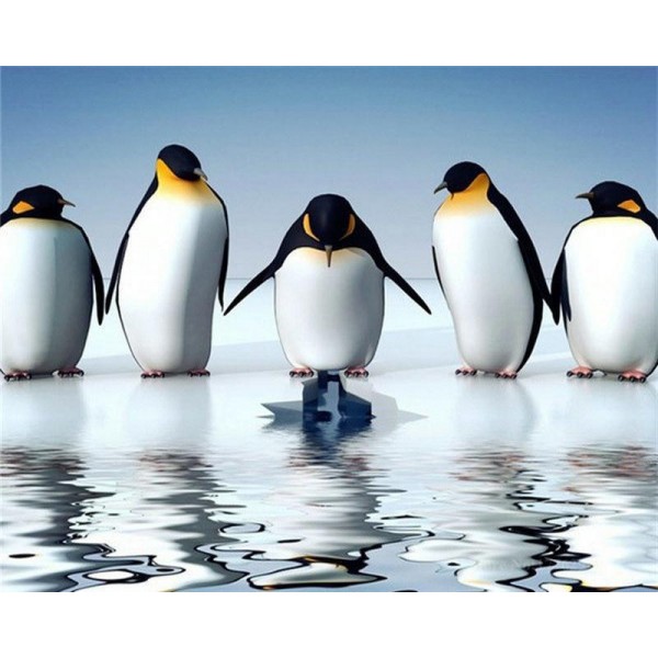 Reflection Penguins Diamond Painting Kit - DIY