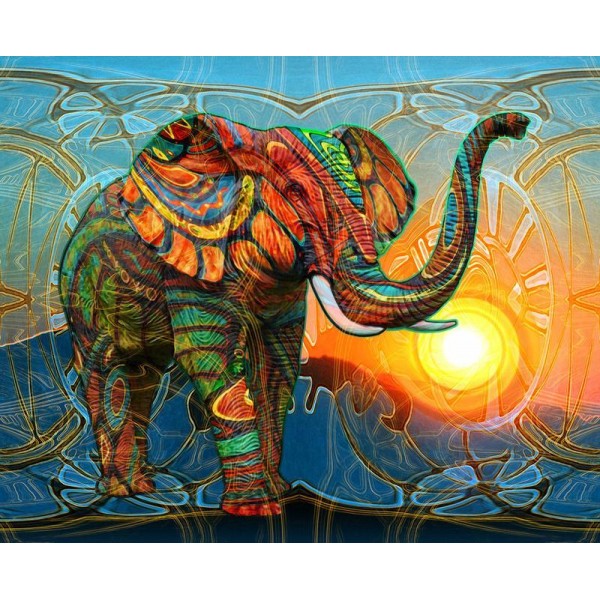 Elephant Big Full Colors Diamond Painting Kit - DIY