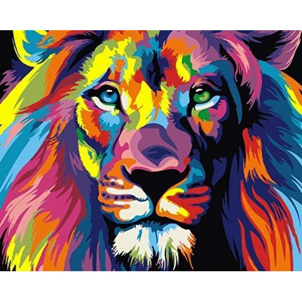 Lion Colors Full Diamond Painting Kit - DIY
